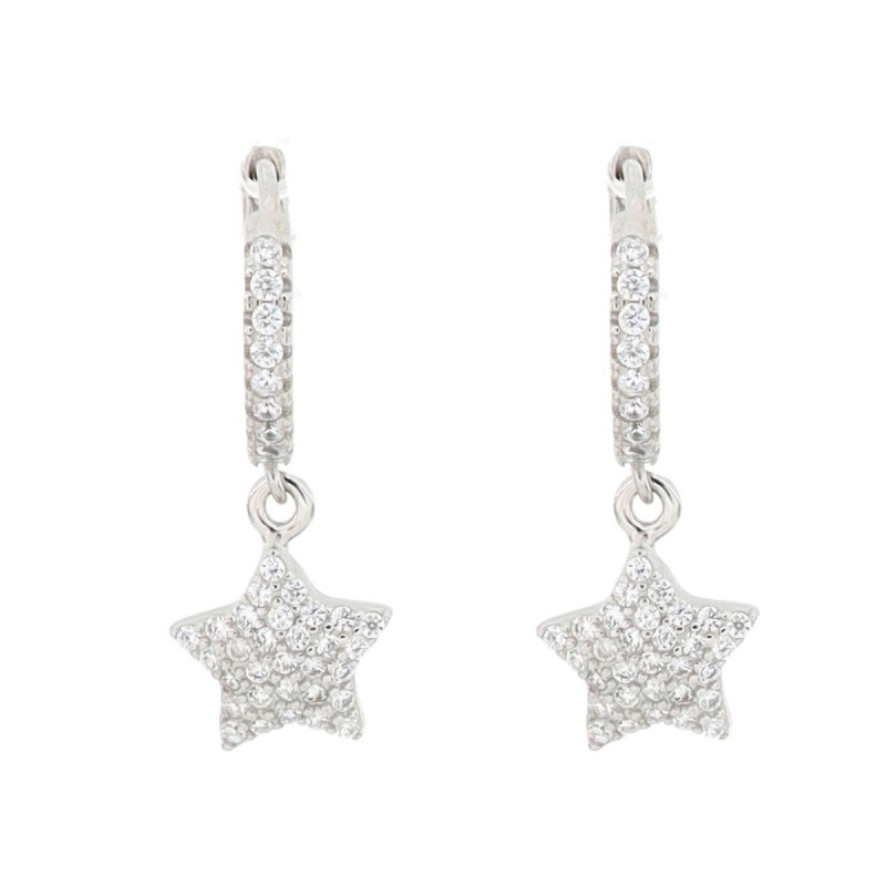 ORECCHINI BOCCOLE MM 12 IN ARGENTO 925 STELLA MM 8