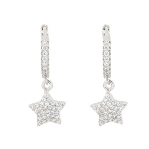 ORECCHINI BOCCOLE MM 12 IN ARGENTO 925 STELLA MM 8
