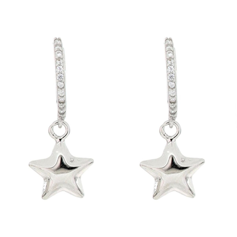 ORECCHINI BOCCOLE MM 12 IN ARGENTO 925 STELLA MM 8