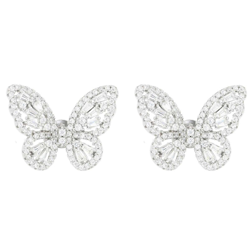 ORECCHINI MISTI FARFALLA MM 15X19 IN ARGENTO 925