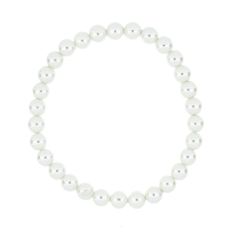 BRACCIALE PERLA MM 6 IN ACCIAIO