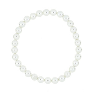 BRACCIALE PERLA MM 6 IN ACCIAIO