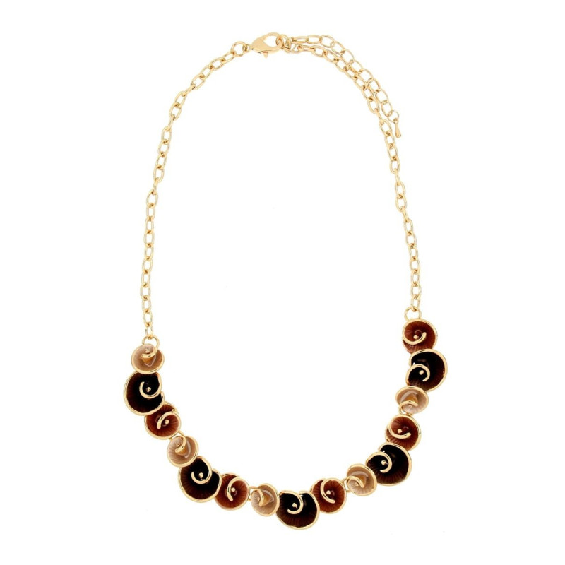 COLLANA CM 42+5 ARMONIA MM 14 IN OTTONE