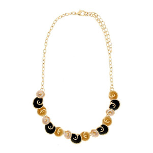 COLLANA CM 42+5 ARMONIA MM 14 IN OTTONE