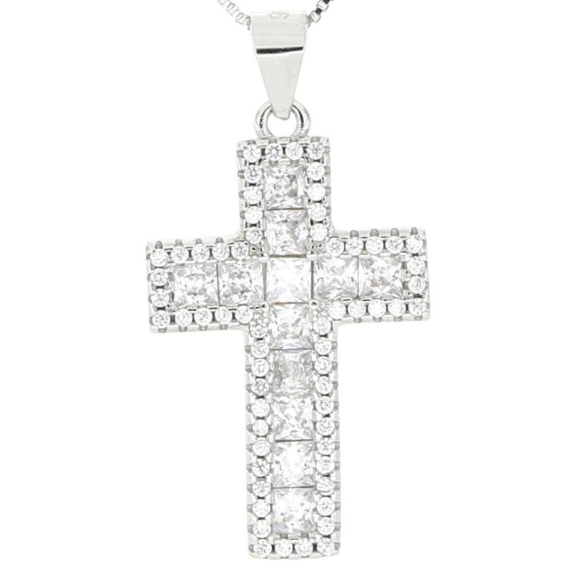 PENDENTE CROCE MM 26X16 IN ARGENTO 925