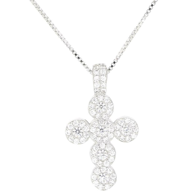 PENDENTE MM 21 CROCE IN ARGENTO 925