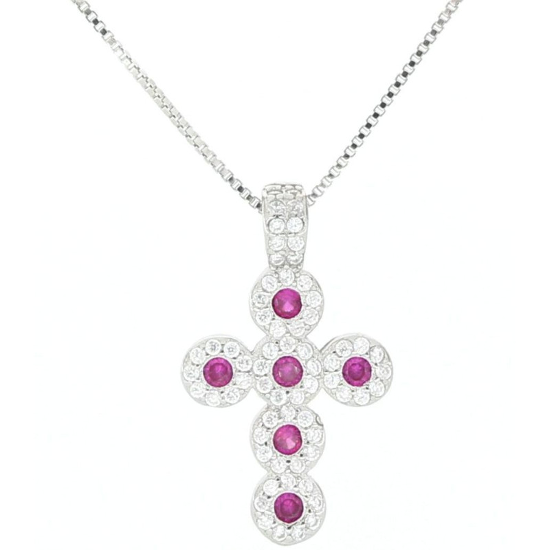 PENDENTE MM 21 CROCE IN ARGENTO 925