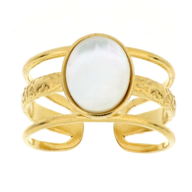 ANELLO PERLA MM 11 IN ACCIAIO