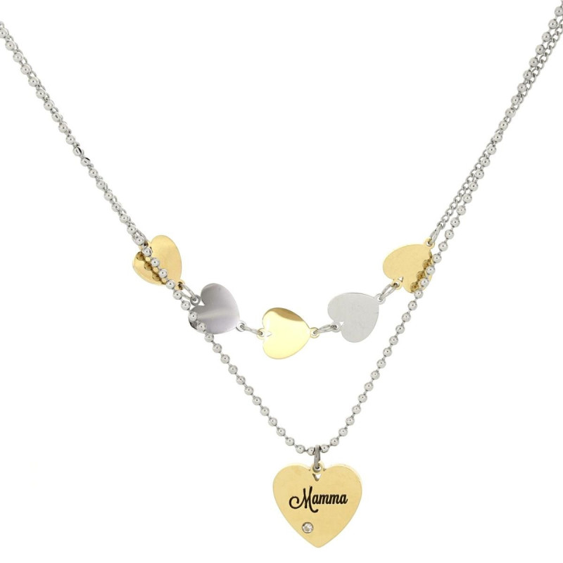 COLLANA CM 38+5 IDEAL STELLA MM 18X15 IN ACCIAIO