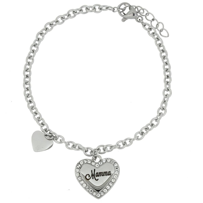 BRACCIALE "MAMMA" CM 16+3 IN ACCIAIO