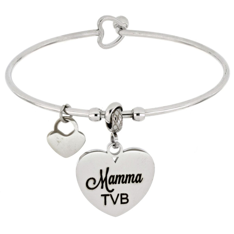 BRACCIALE "PENSIERO" MAMMA TVB IN ACCAIO