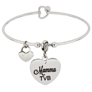 BRACCIALE "PENSIERO" MAMMA TVB IN ACCAIO
