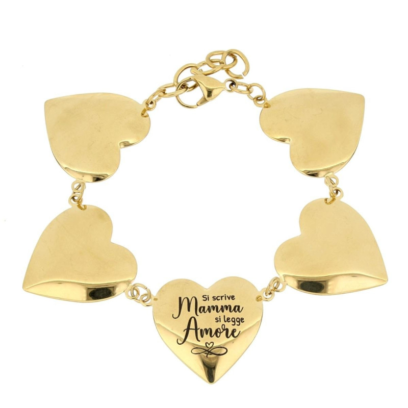 BRACCIALE "MAMMA" CM 18+3 IN ACCIAIO