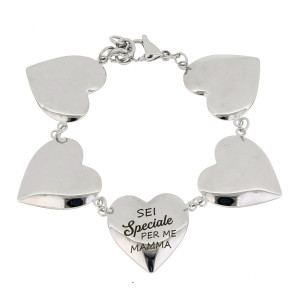 BRACCIALE "MAMMA" CM 18+3 IN ACCIAIO
