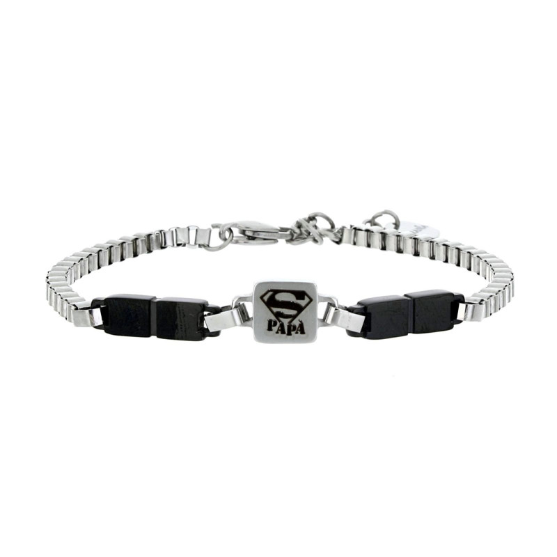 BRACCIALE CM 20+3 PAPA' IN ACCIAIO