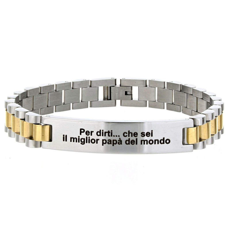 BRACCIALE CM 21 PAPA' IN ACCIAIO