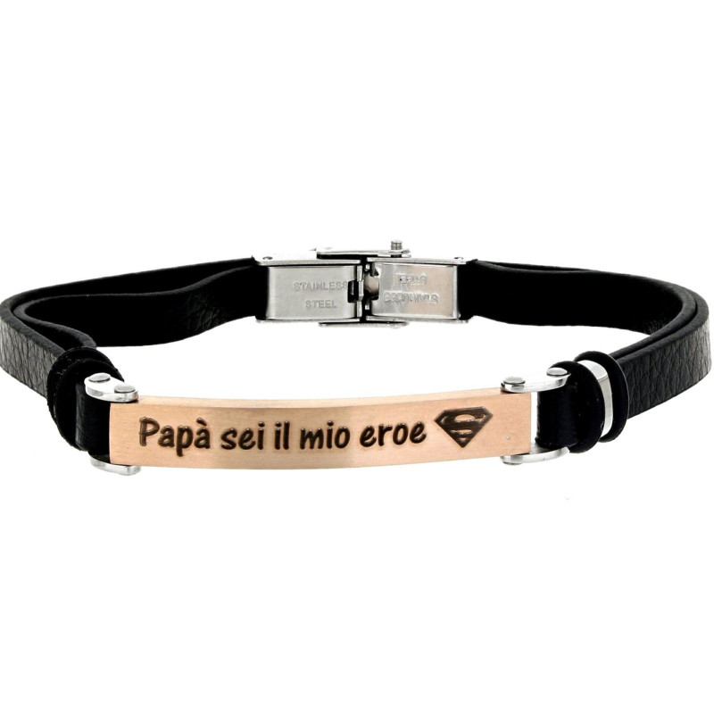 BRACCIALE CM 22 PAPA' IN ACCIAIO
