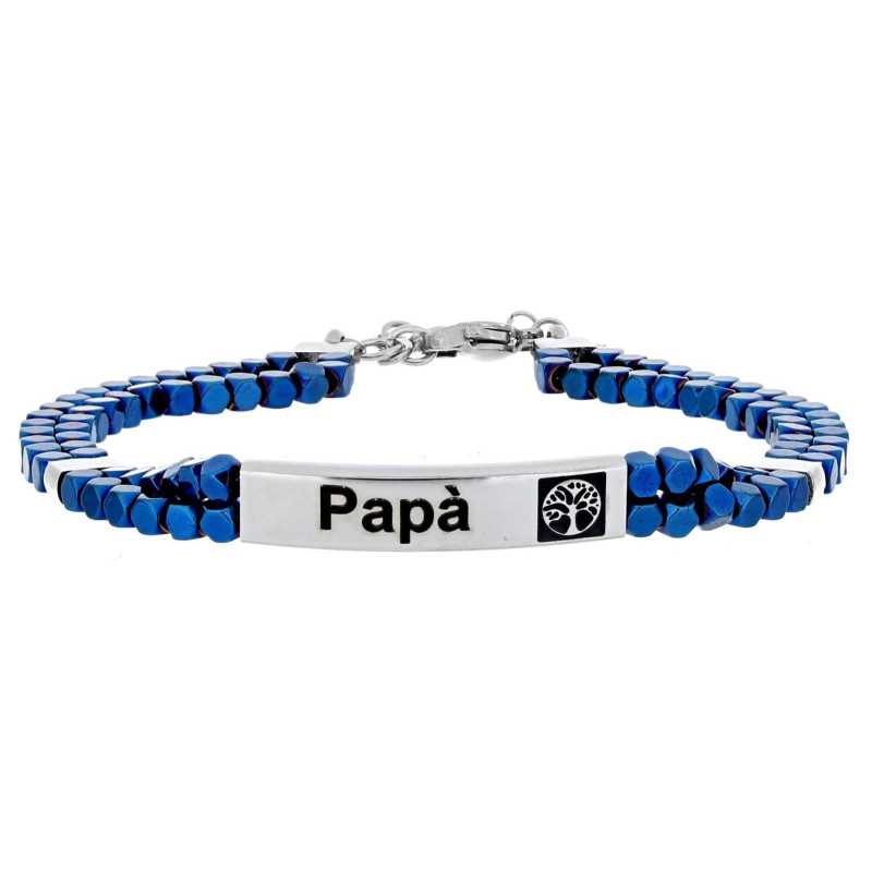BRACCIALE CM 21+3 PAPA' IN ACCIAIO
