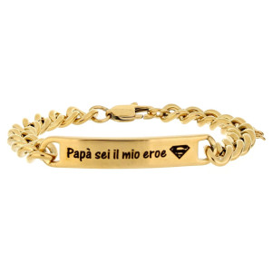 BRACCIALE CM 19+5 PAPA' IN ACCIAIO