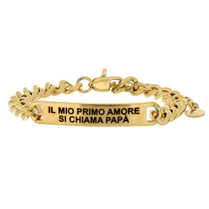 BRACCIALE CM 19+5 PAPA' IN ACCIAIO