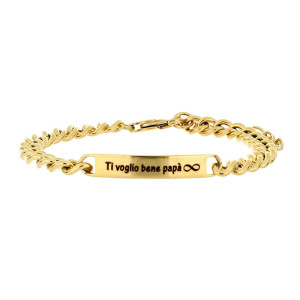 BRACCIALE CM 21 PAPA' IN ACCIAIO MM 6