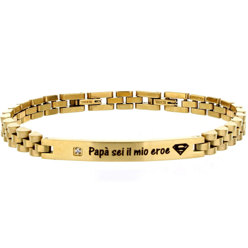 BRACCIALE CM 21 PAPA' IN ACCIAIO