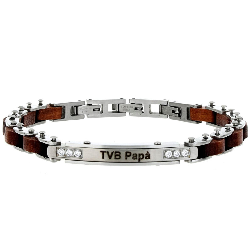 BRACCIALE CM 21 PAPA' IN ACCIAIO