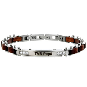 BRACCIALE CM 21 PAPA' IN ACCIAIO