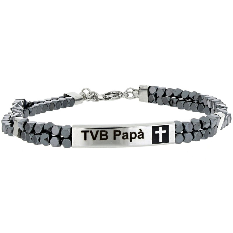BRACCIALE CM 21 PAPA' IN ACCIAIO