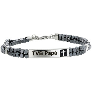 BRACCIALE CM 21 PAPA' IN ACCIAIO