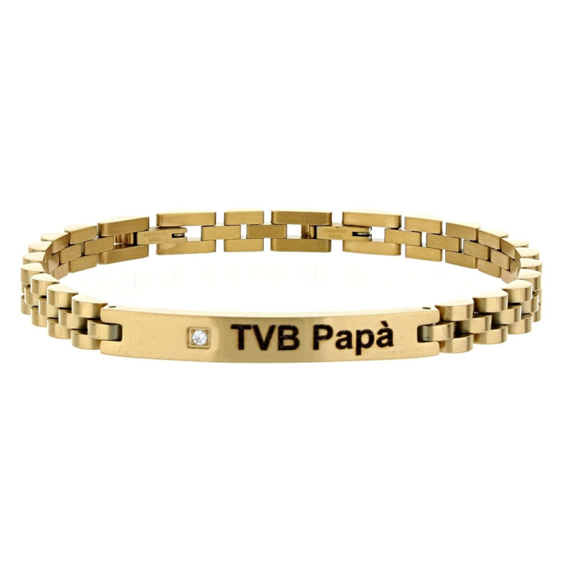 BRACCIALE CM 21 PAPA' IN ACCIAIO