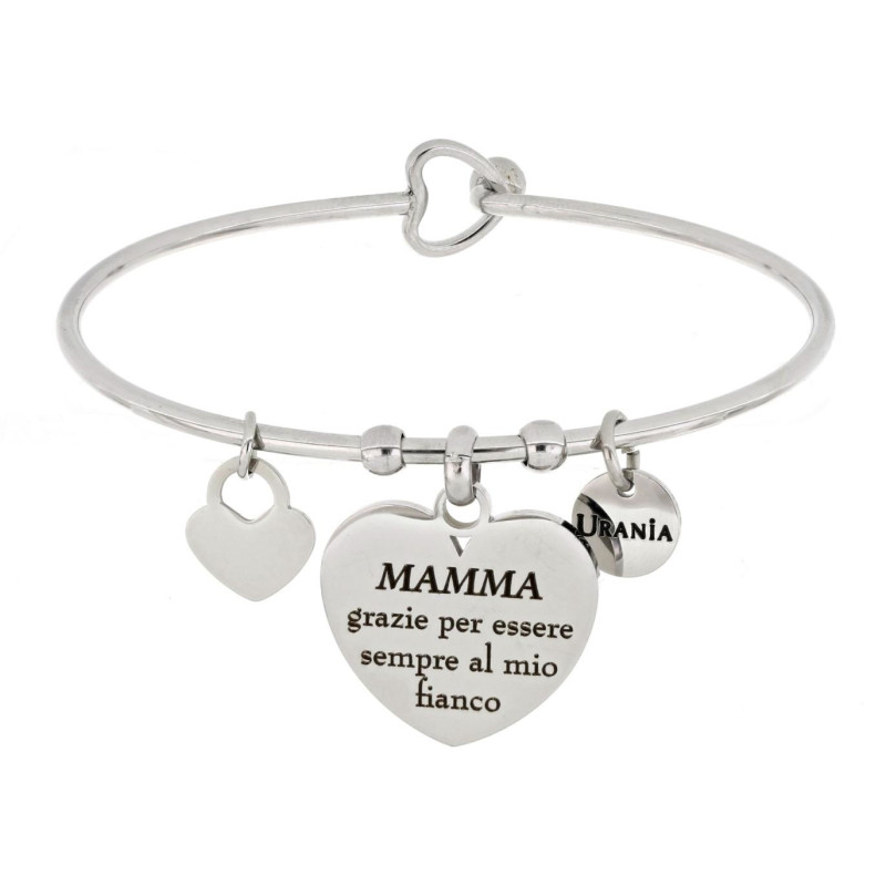 BRACCIALE "PENSIERO" MAMMA GRAZIE PER ESSERE SEMPRE.. IN ACCIAIO