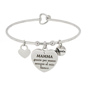 BRACCIALE "PENSIERO" MAMMA GRAZIE PER ESSERE SEMPRE.. IN ACCIAIO