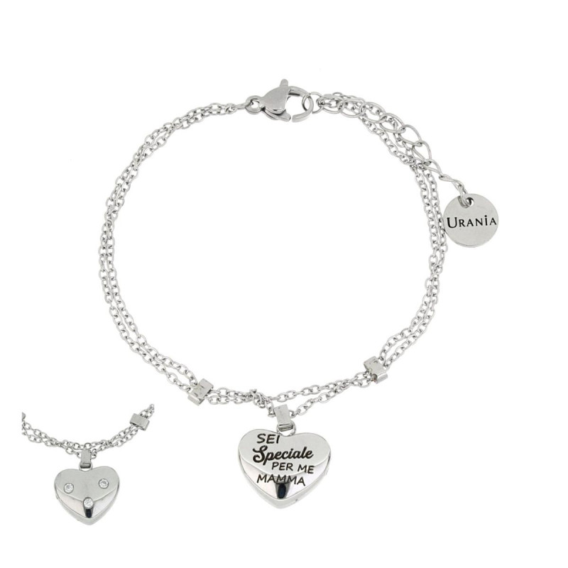 BRACCIALE "MAMMA" CON FRASE 'SEI SPECIALE PER ME..' IN ACCIAIO