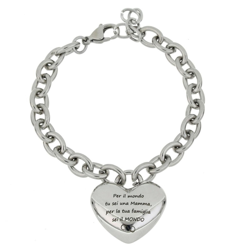 BRACCIALE "MAMMA" IN ACCIAIO