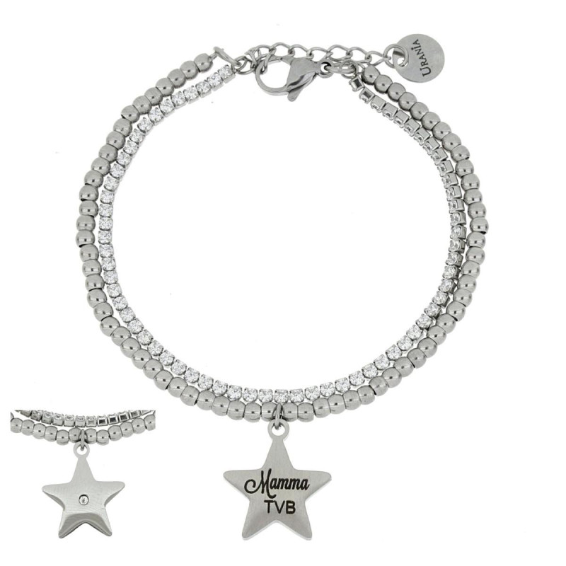 BRACCIALE "MAMMA" IN ACCIAIO