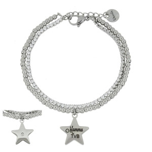 BRACCIALE "MAMMA" IN ACCIAIO