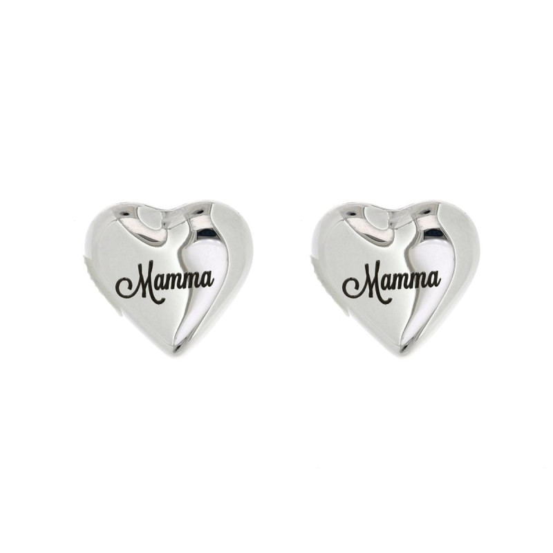ORECCHINI "MAMMA" MM 18  IN ACCIAIO