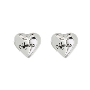 ORECCHINI "MAMMA" MM 18  IN ACCIAIO