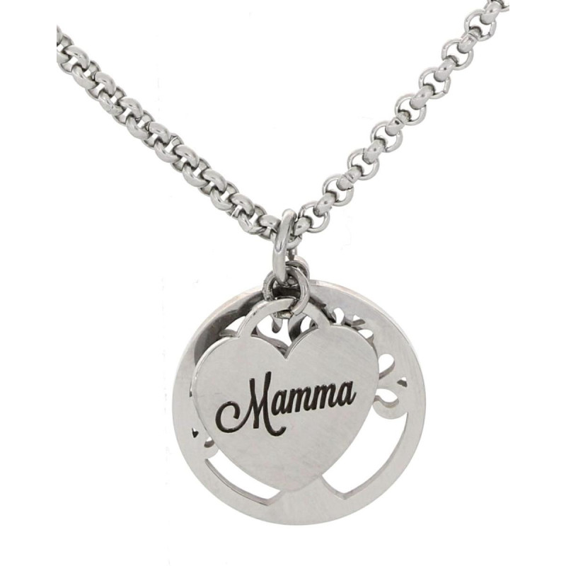 COLLANA "MAMMA" IN ACCIAIO
