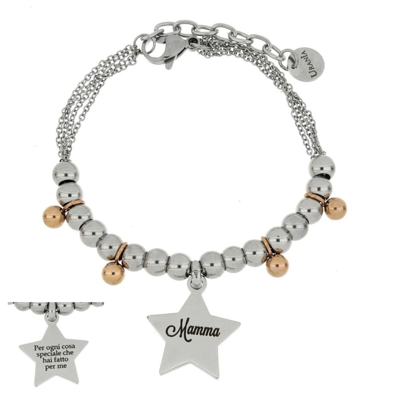 BRACCIALE "MAMMA" IN ACCIAIO