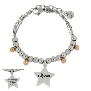BRACCIALE "MAMMA" IN ACCIAIO