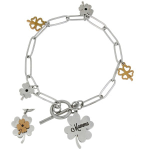 BRACCIALE "MAMMA" CON FRASE 'SEI SPECIALE PER ME..' IN ACCIAIO