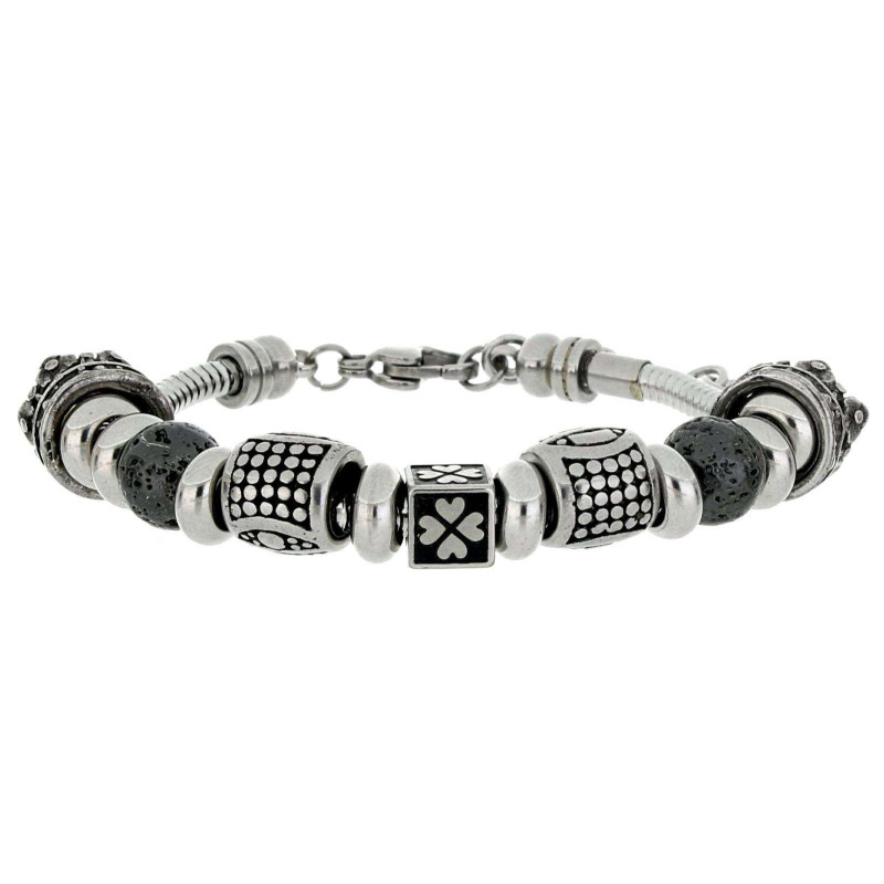 BRACCIALE "URANO" UOMO CM 18+3 IN ACCIAIO