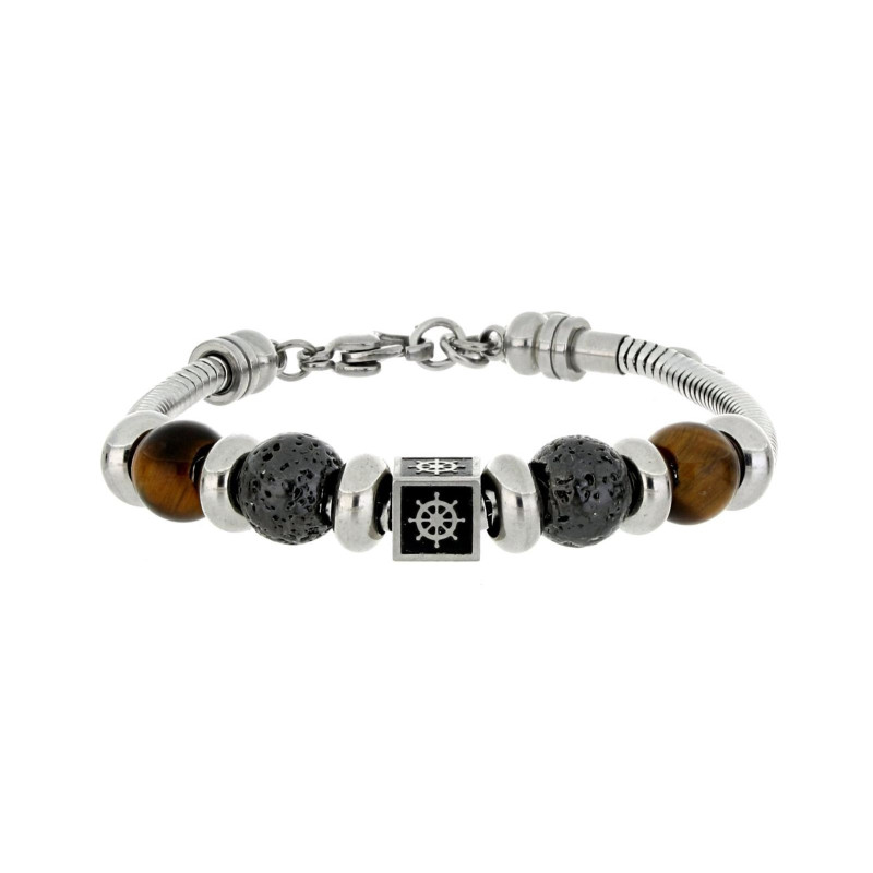 BRACCIALE "URANO" UOMO CM 18+3 IN ACCIAIO