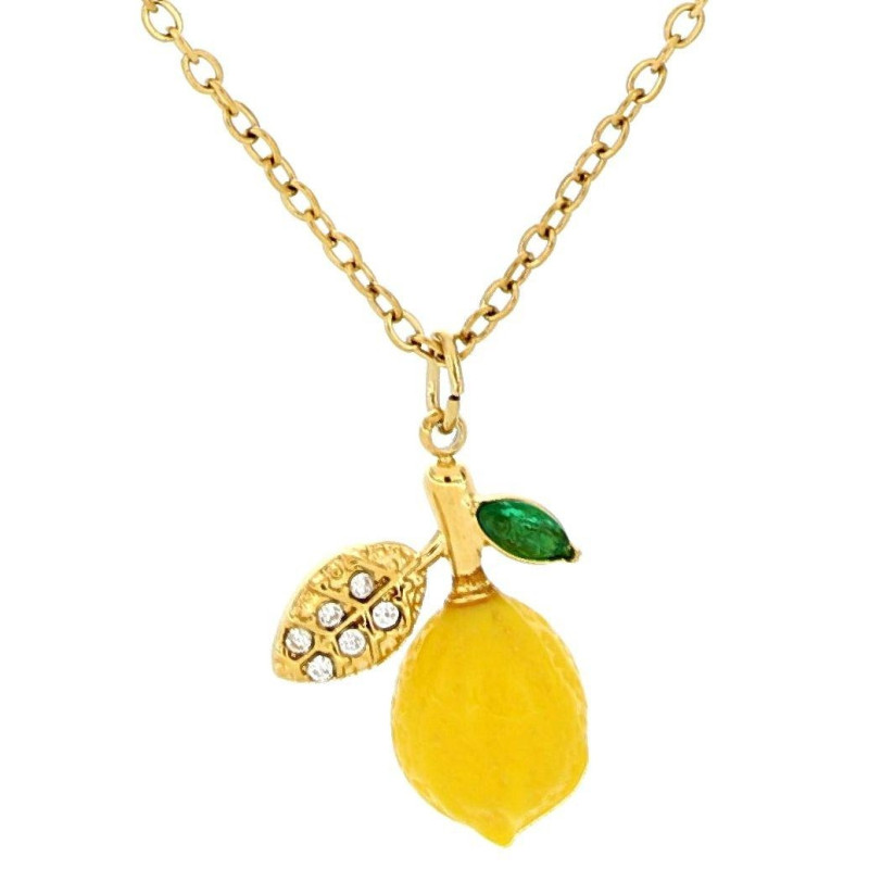 PENDENTE "AMALFI" CM 39+5 IN ACCIAIO
