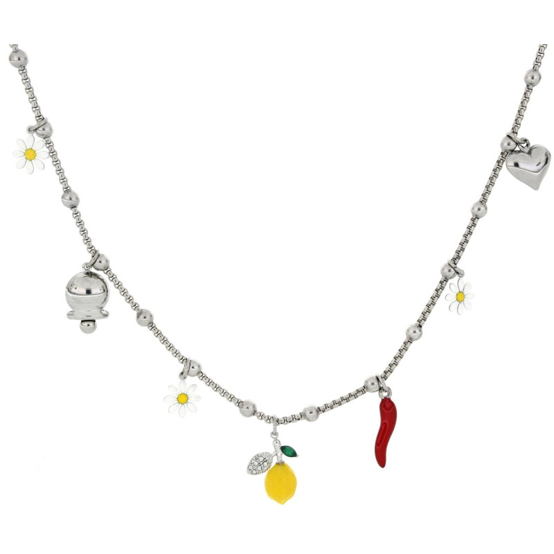 COLLANA "AMALFI" CM 40+4 IN ACCIAIO