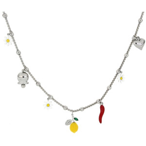 COLLANA "AMALFI" CM 40+4 IN ACCIAIO