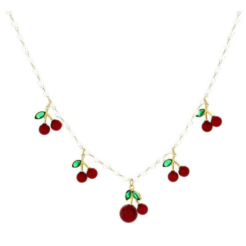 COLLANA CM 40+7 CHERRY IN ACCIAIO
