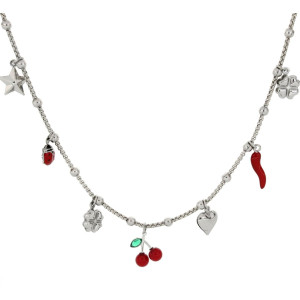 COLLANA CM 40+7 CHERRY IN ACCIAIO